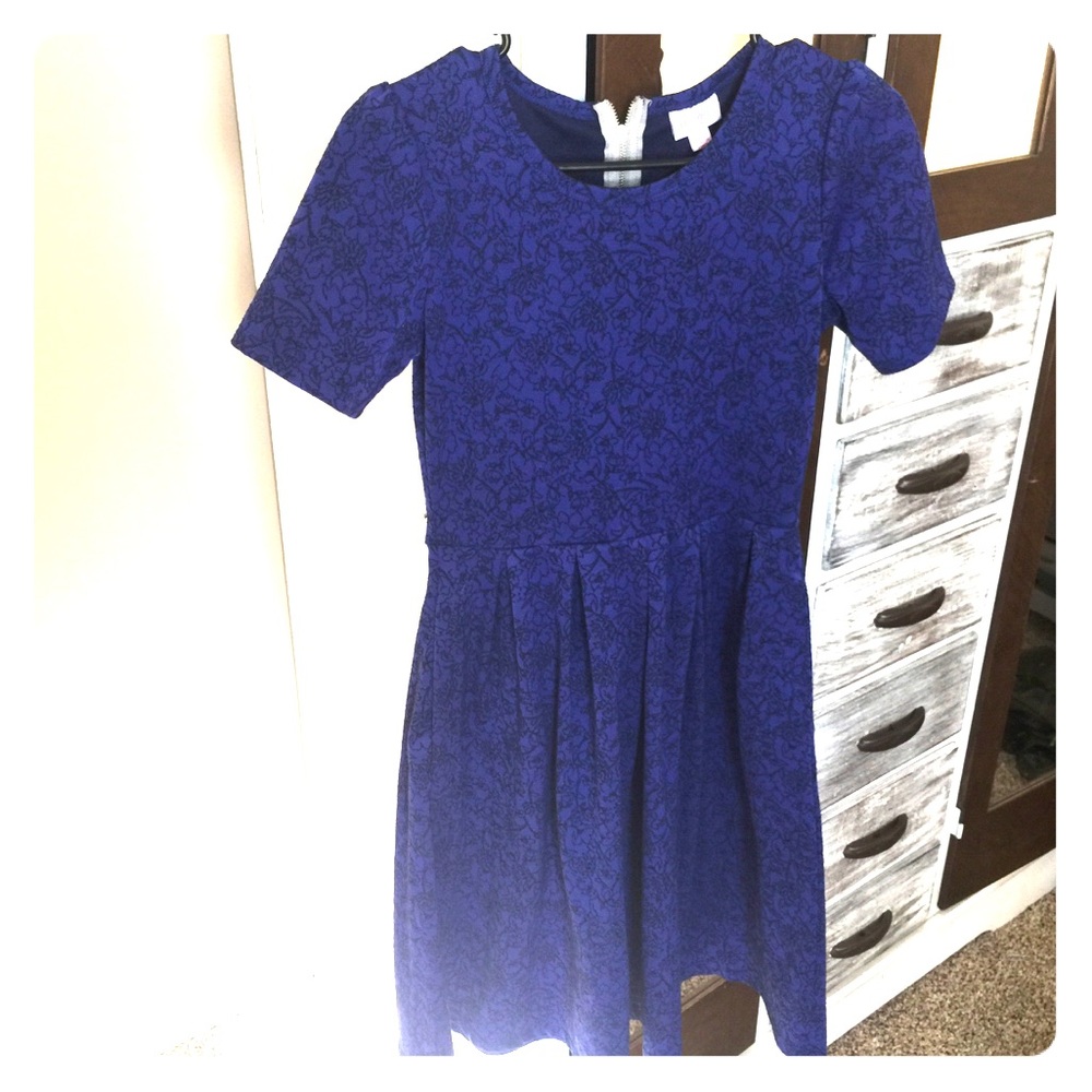 LulaRoe Amelia, small, royal blue
